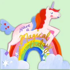Unicorn Shaped Greetings Card by Eleanor Bowmer