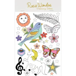Unicorn Temporary Tattoos (A5 Sheet) by Rosie Wonders
