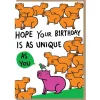 Unique as You Birthday Greetings Card by Dominic Early for Earlybird Designs