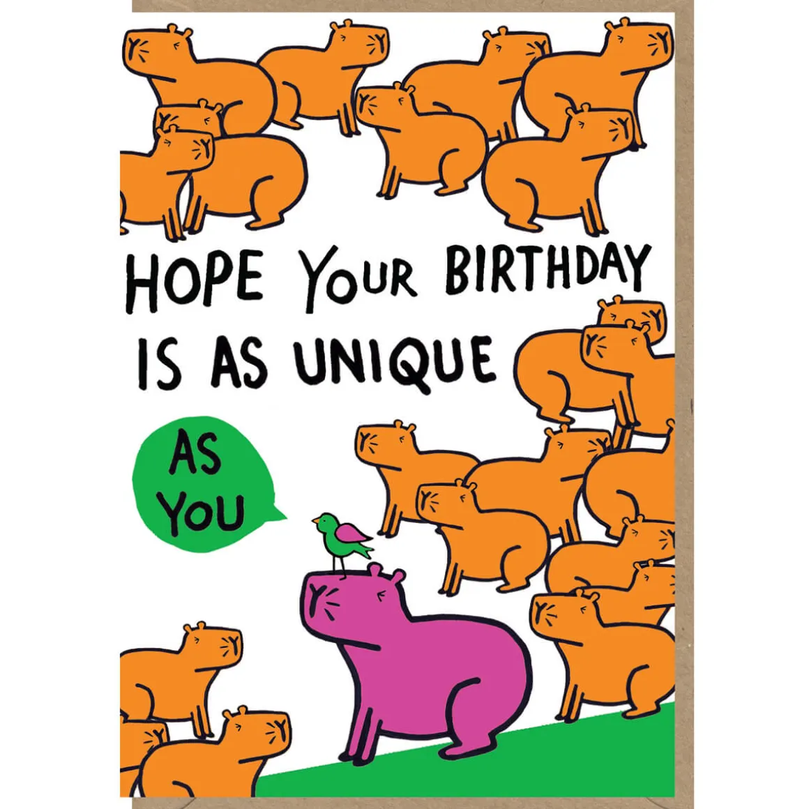 Unique as You Birthday Greetings Card by Dominic Early for Earlybird Designs