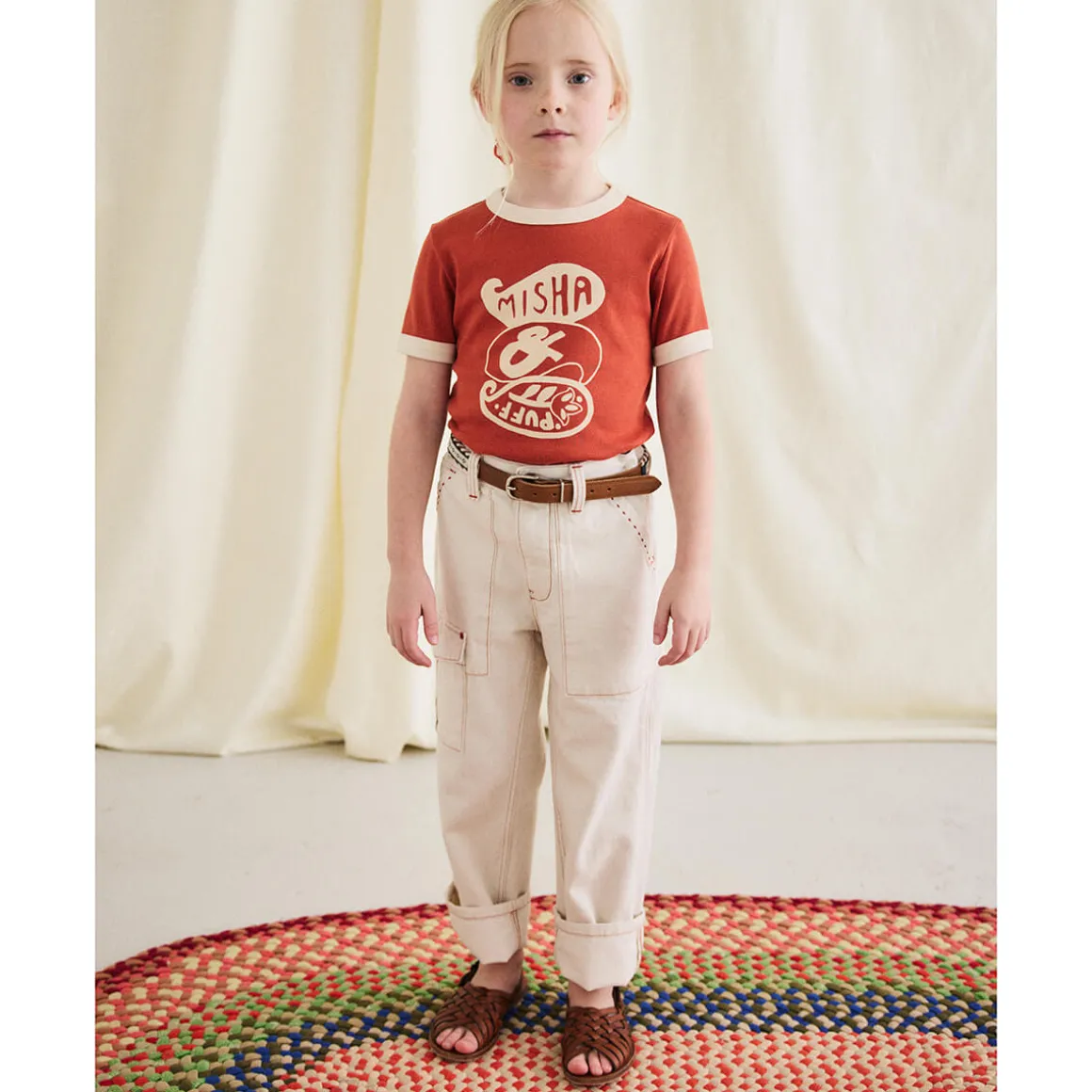 Utility Jeans in Gesso by Misha & Puff