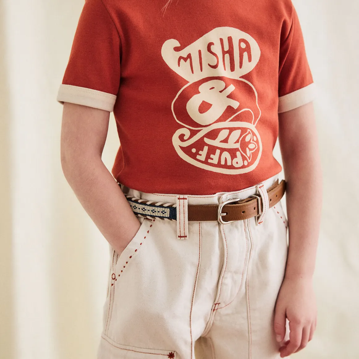 Utility Jeans in Gesso by Misha & Puff