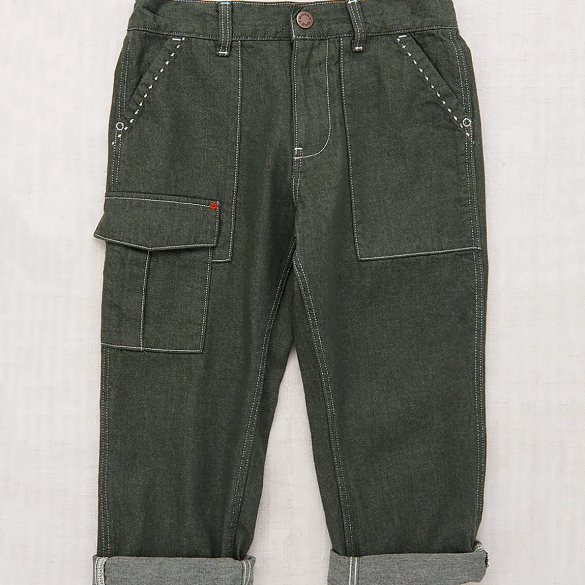 Utility Jeans in Sage Denim by Misha & Puff