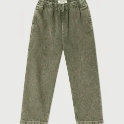 Uzatown Kid's Denim Joggers in Olive by American Vintage
