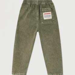Uzatown Kid's Denim Joggers in Olive by American Vintage