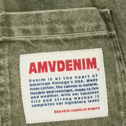 Uzatown Kid's Denim Joggers in Olive by American Vintage