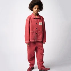 Uzatown Kid's Denim Joggers in Red by American Vintage