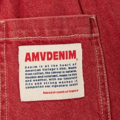 Uzatown Kid's Denim Joggers in Red by American Vintage