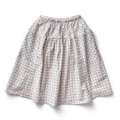 Vada Skirt in Checker Rose Print / Blueberry by Soor Ploom