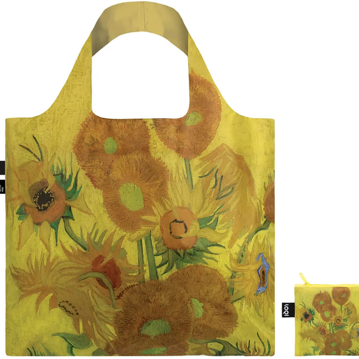 Van Gogh Sunflowers Recycled Shopping Bag by Loqi