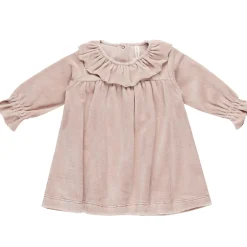 Velour Baby Dress in Blush by Quincy Mae