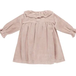 Velour Baby Dress in Blush by Quincy Mae