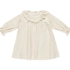 Velour Baby Dress in Polka Dot by Quincy Mae