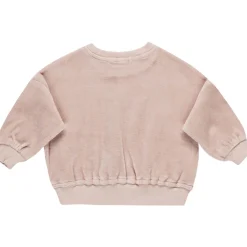 Velour Relaxed Sweatshirt in Blush by Quincy Mae