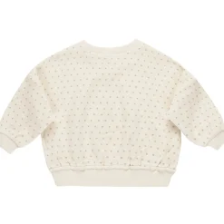 Velour Relaxed Sweatshirt in Polka Dot by Quincy Mae