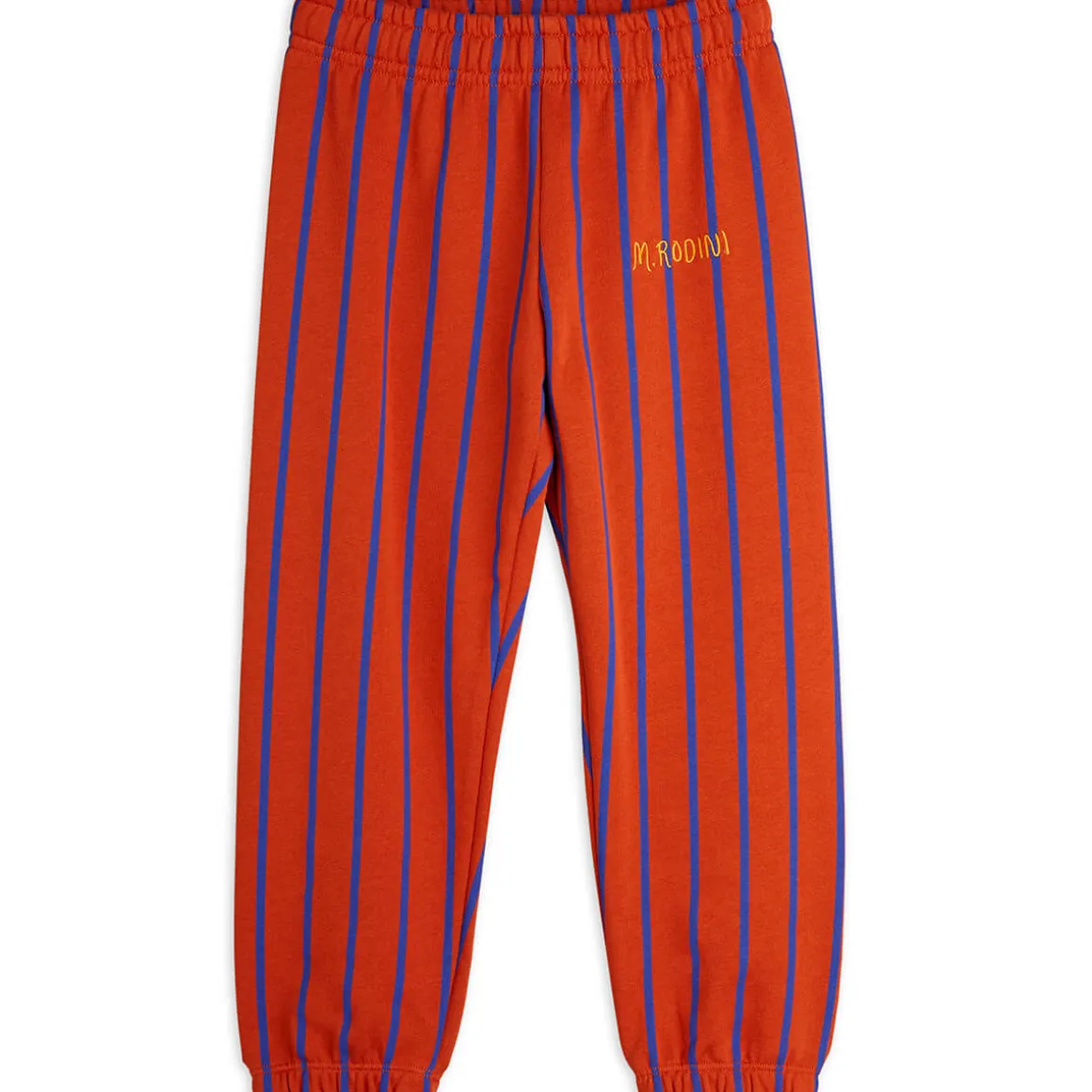 Vertical Stripe Sweatpants in Red by Mini Rodini