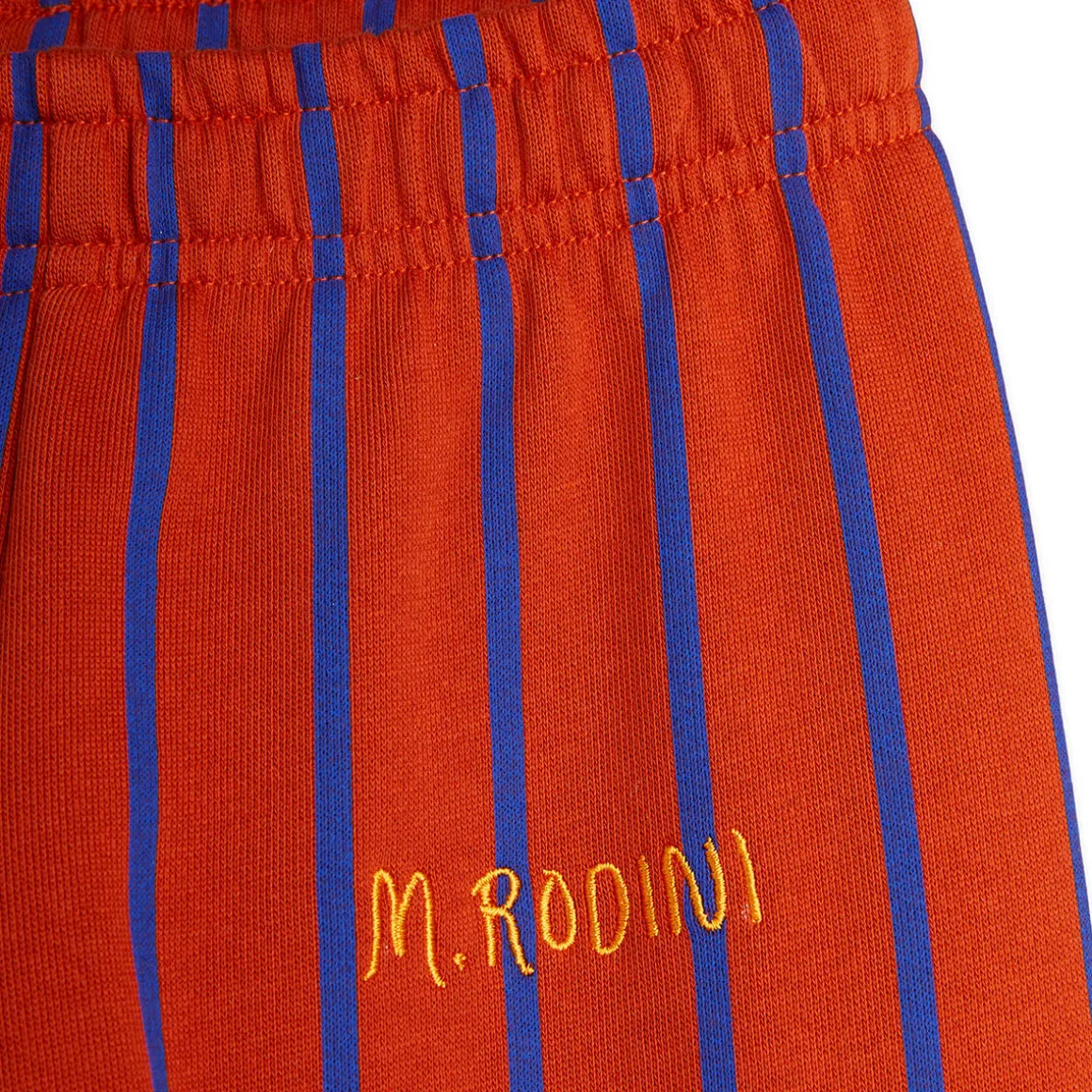 Vertical Stripe Sweatpants in Red by Mini Rodini