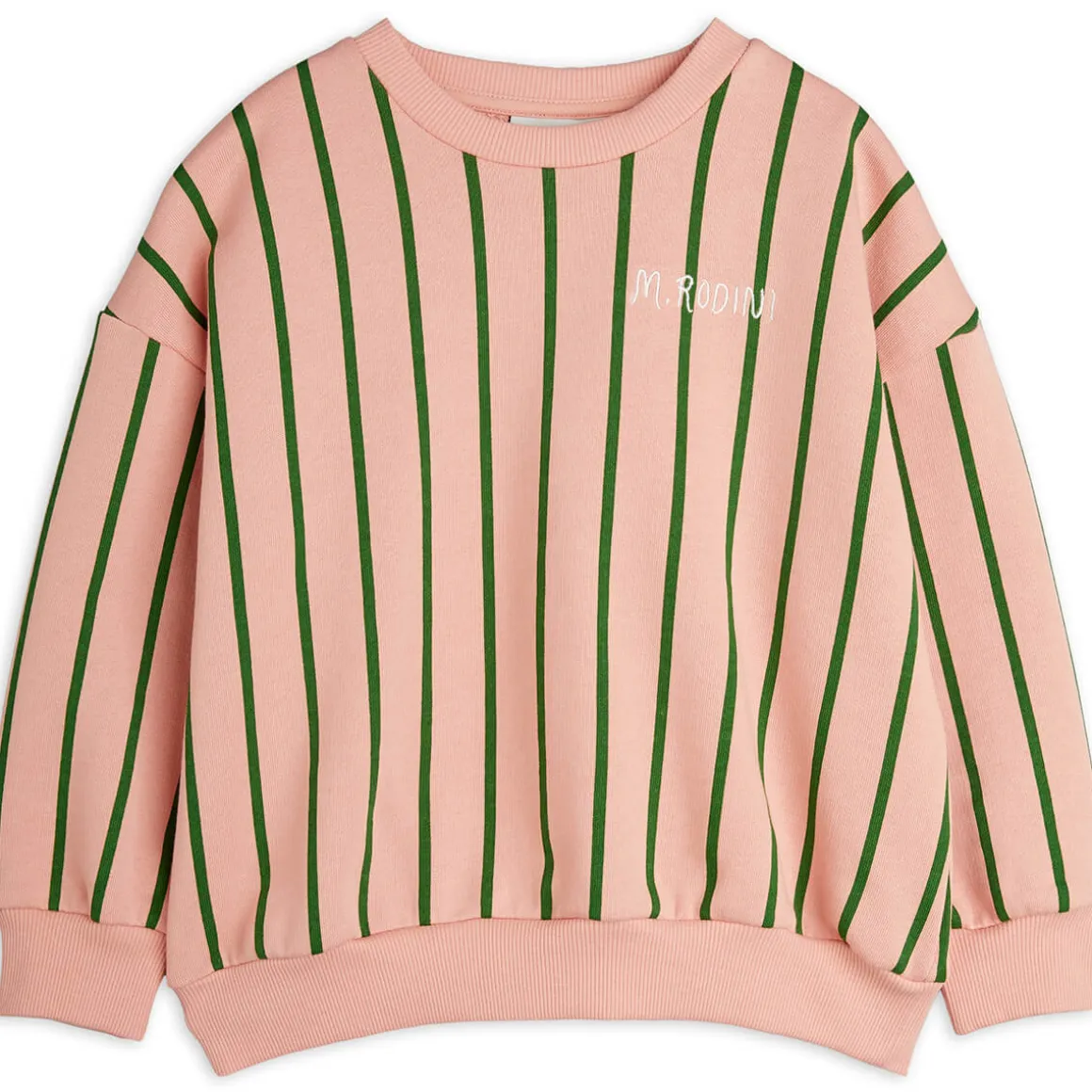 Vertical Stripe Sweatshirt in Pink by Mini Rodini