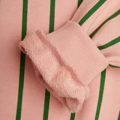 Vertical Stripe Sweatshirt in Pink by Mini Rodini