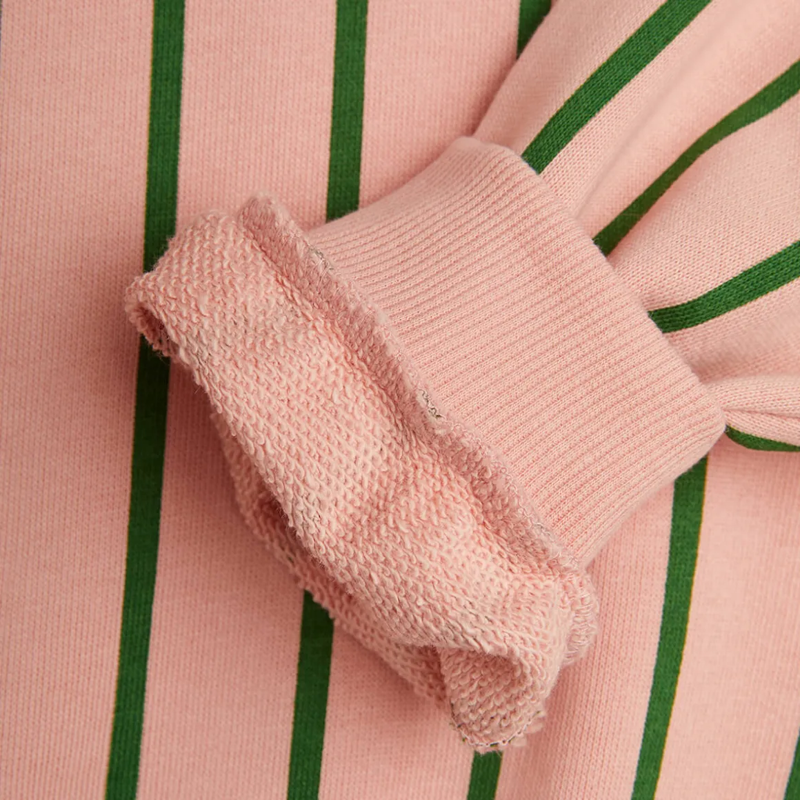 Vertical Stripe Sweatshirt in Pink by Mini Rodini