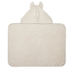 Vilas Rabbit Hooded Baby Towel in Sandy by Liewood