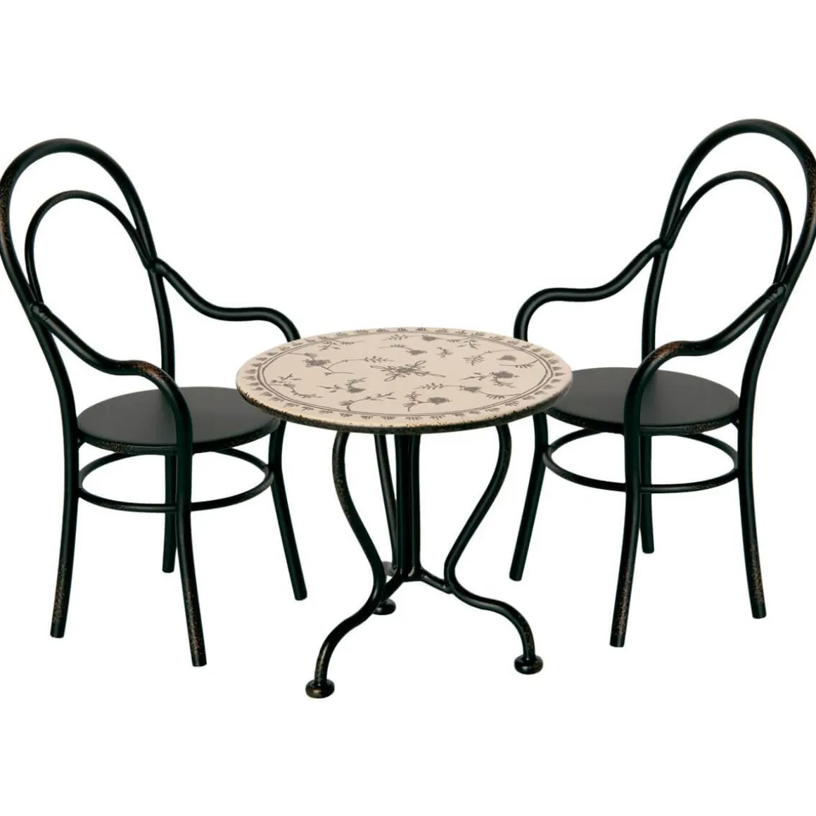 Vintage Chair with Armrest in Anthracite (Mini) by Maileg