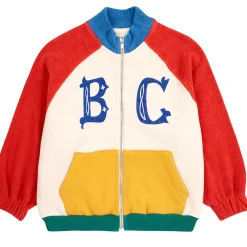 Vintage Colour Block Zipped Sweatshirt by Bobo Choses - Last One In Stock - 4-5 Years