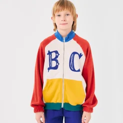 Vintage Colour Block Zipped Sweatshirt by Bobo Choses - Last One In Stock - 4-5 Years