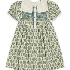 Violet Dress in Fern Jaipur Floral by Little Cotton Clothes