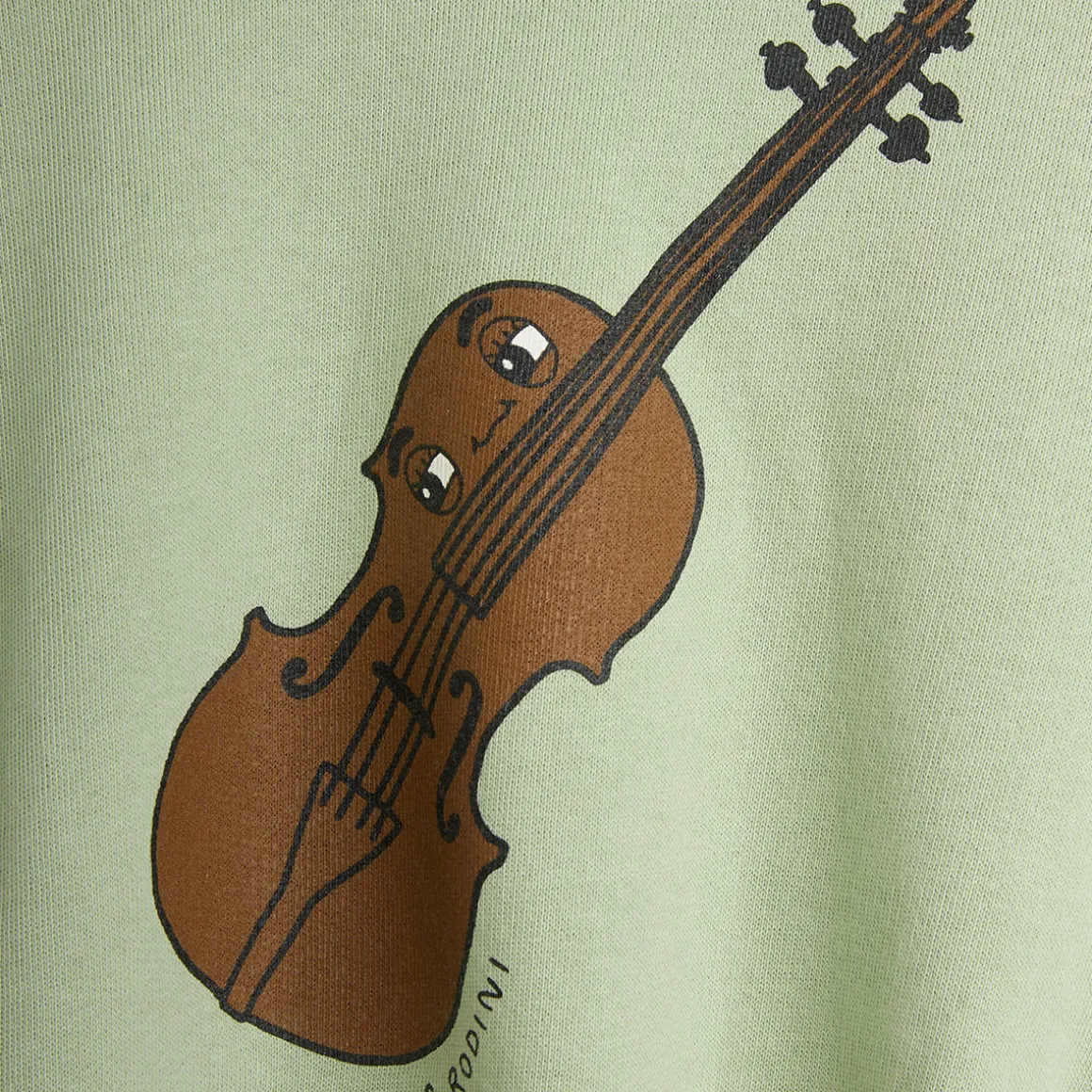Violin Sweatshirt in Green by Mini Rodini