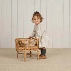 V Smocked Dress in Winter Floral by Quincy Mae