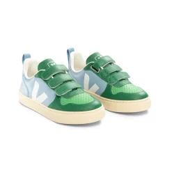 V-10 Velcro Leather Trainers in Steel by Veja X The Animals Observatory - Last One In Stock - EUR 22 / UK 5.5