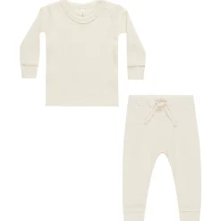 Waffle Top + Pant Set in Natural by Quincy Mae