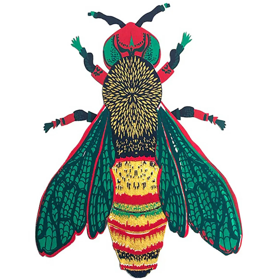 Wasp Shaped Greetings Card by East End Press