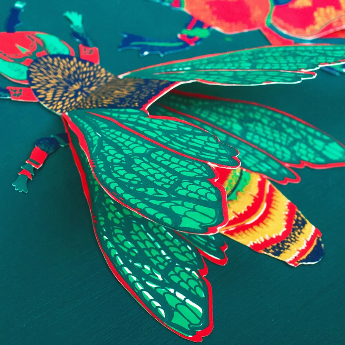 Wasp Shaped Greetings Card by East End Press