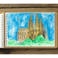 Watercolour Spiral Ring Notebook B6 Slim by Traveler's Company