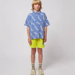 Wavy Bobo Choses All Over Waffle Polo Shirt by Bobo Choses