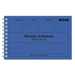 Weekly Schedule Undated in Blue by Marks Inc.