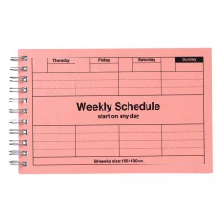 Weekly Schedule Undated in Neo Pink by Marks Inc.