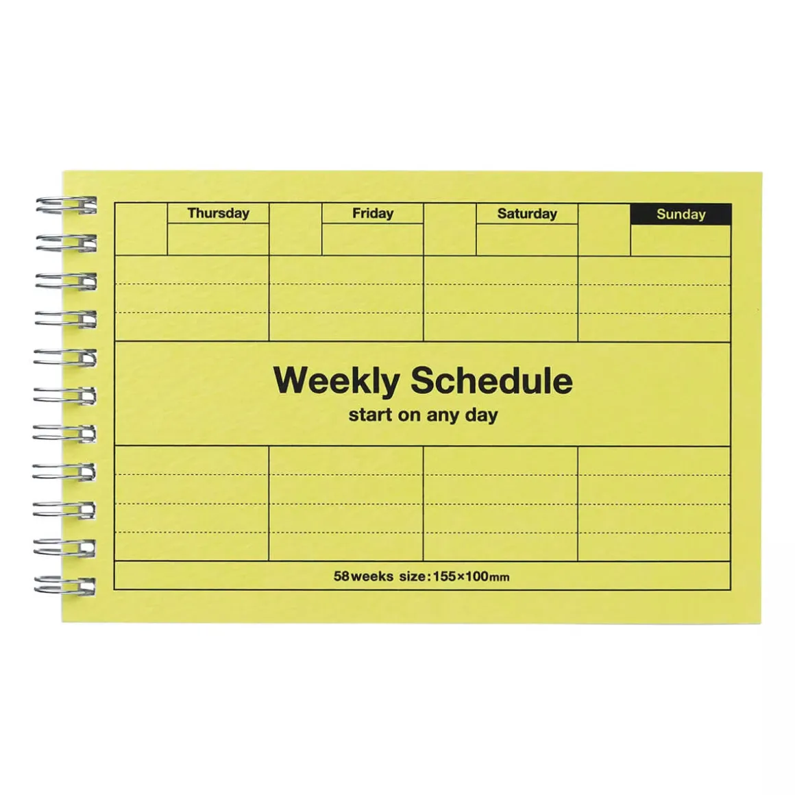 Weekly Schedule Undated in Neo Citron by Marks Inc.