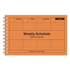 Weekly Schedule Undated in Orange by Marks Inc.