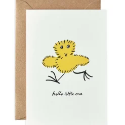 Welcome Little One Chick Embossed Greetings Card by Molly Fairhurst for Wrap
