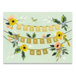 Welcome Little One Garland Greetings Card By Rifle Paper Co.