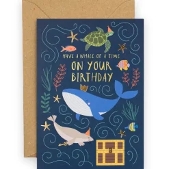Whale Of A Time Greetings Card by Mifkins