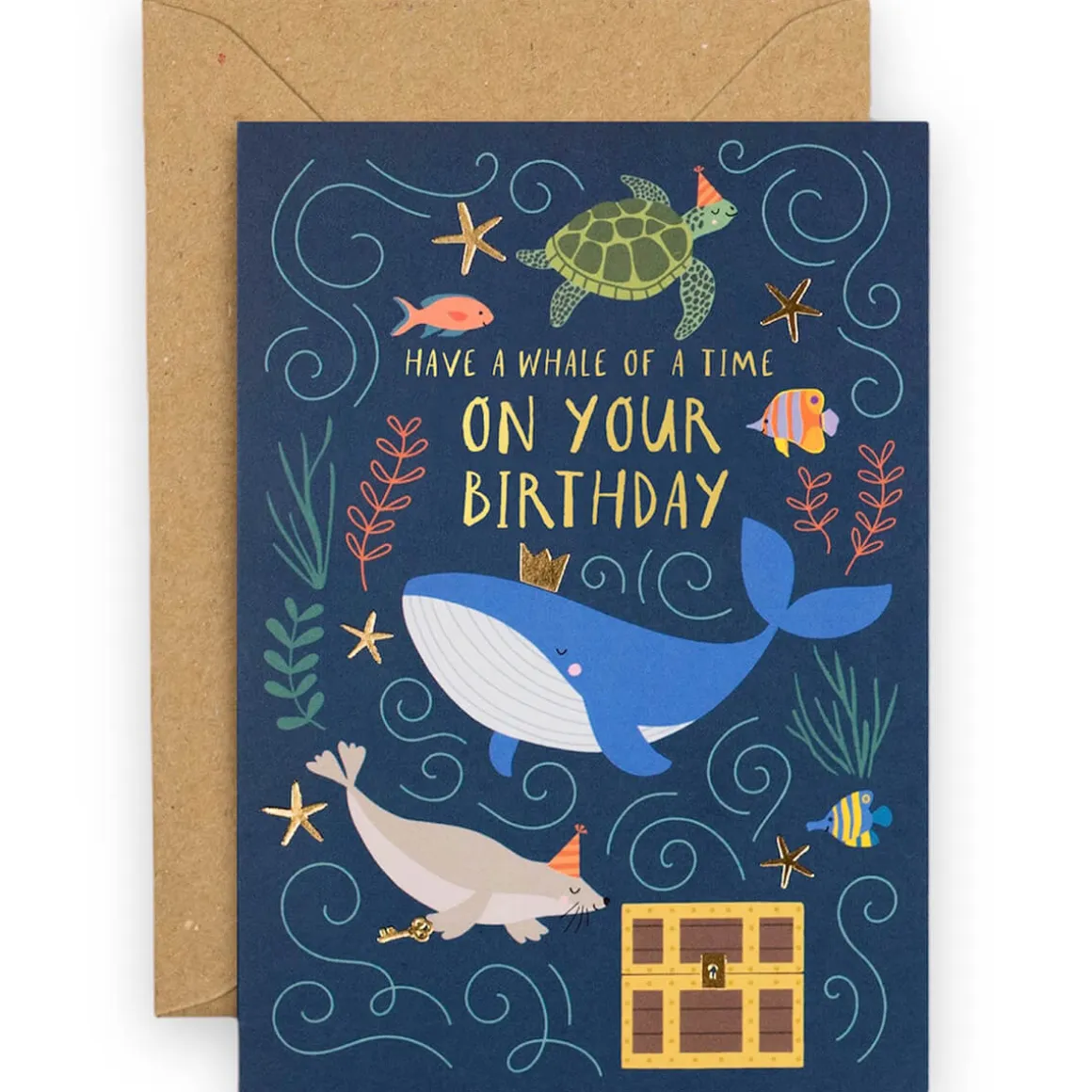 Whale Of A Time Greetings Card by Mifkins