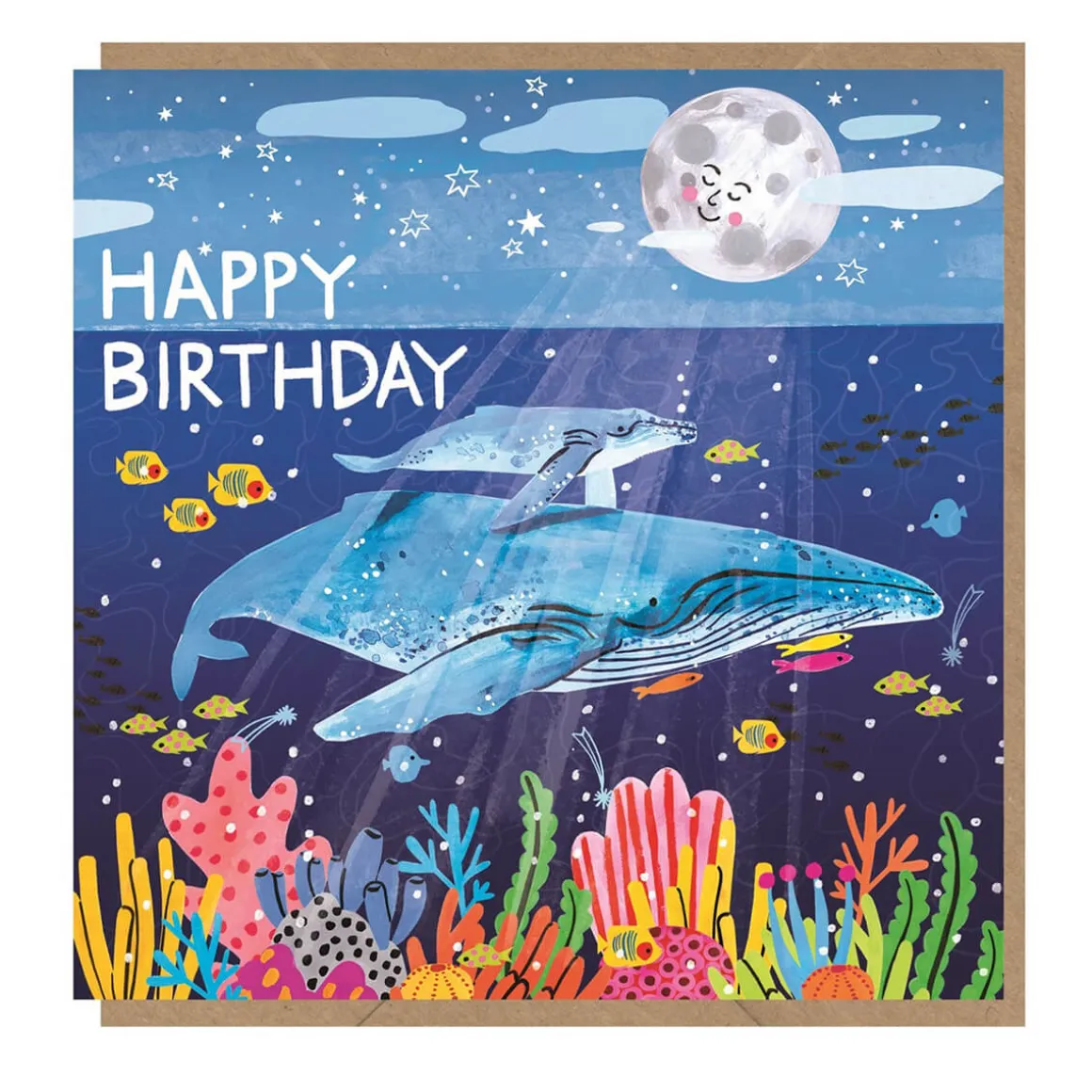 Whales Birthday Greetings Card by Emma Jayne for Earlybird Designs
