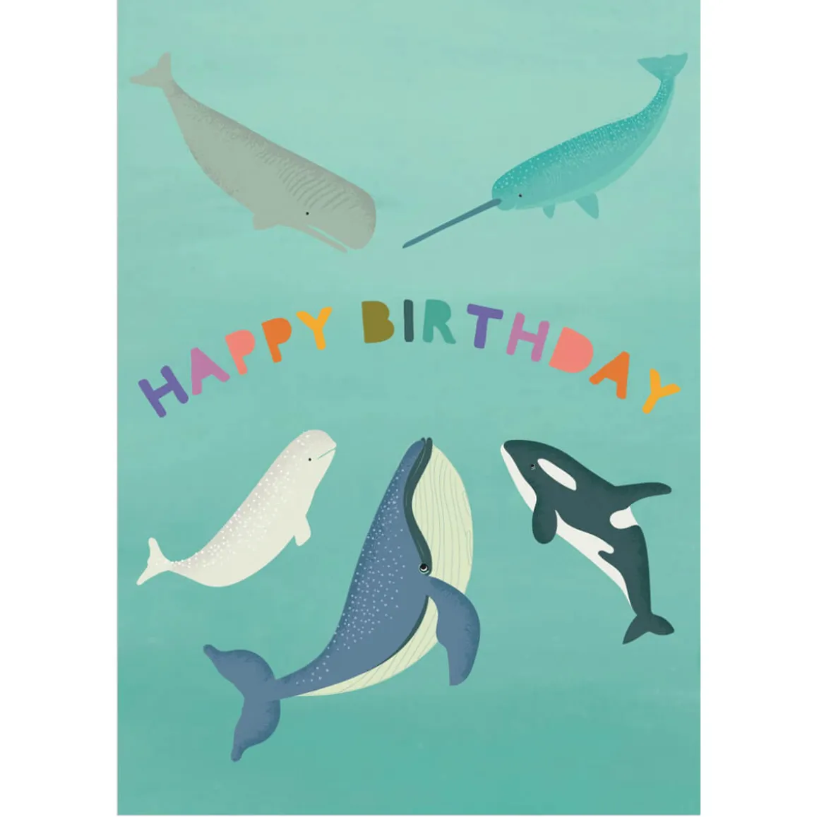 Whales Greetings Card by Elena Essex for Earlybird Designs