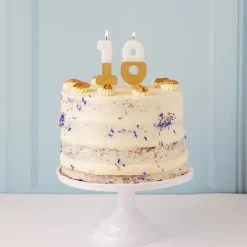 White And Gold Birthday Number Candles by Talking Tables