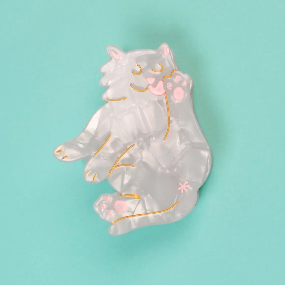 White Cat Hair Claw by Coucou Suzette