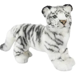 White Tiger Jacquard Standing (40cm) by Hansa